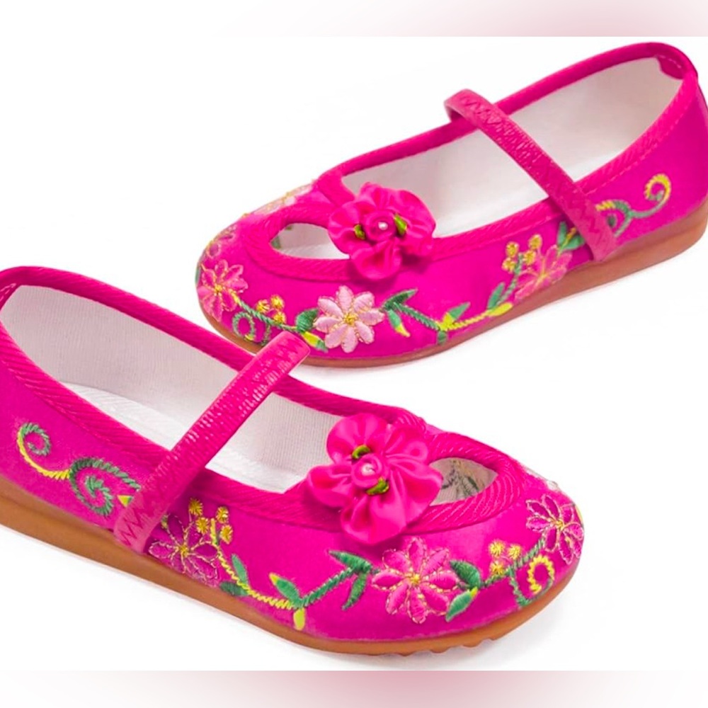 Shoes for Girls Dress Up Mary-Jane Ballet Shoes Rose US 13.5 Little kid